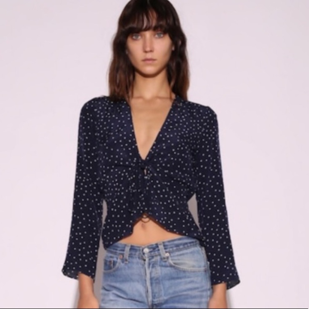 Realisation Par The Bianca Top in Navy Star